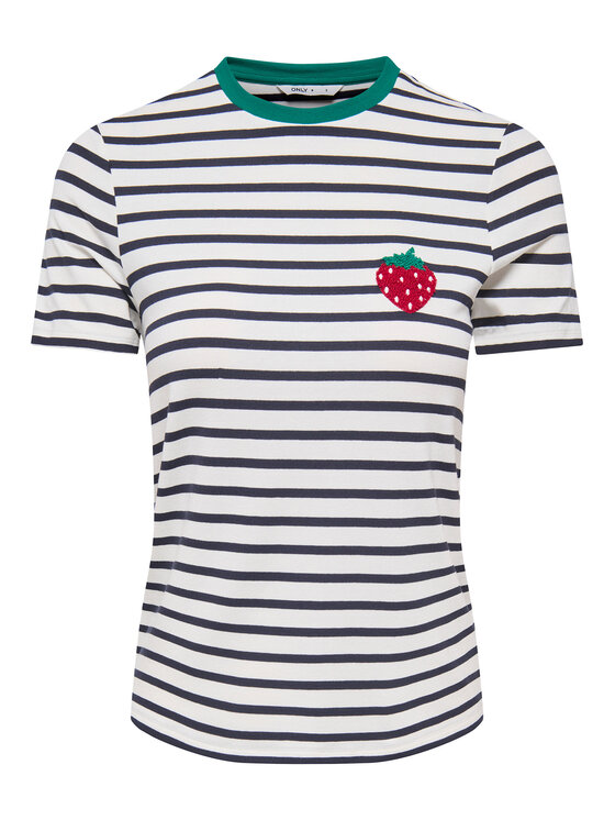 ONLY ONLY T-Shirt Heart 15318959 Bílá Regular Fit