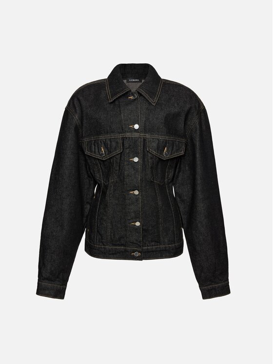 La Mania La Mania Kurtka jeansowa HAIM Czarny Oversize
