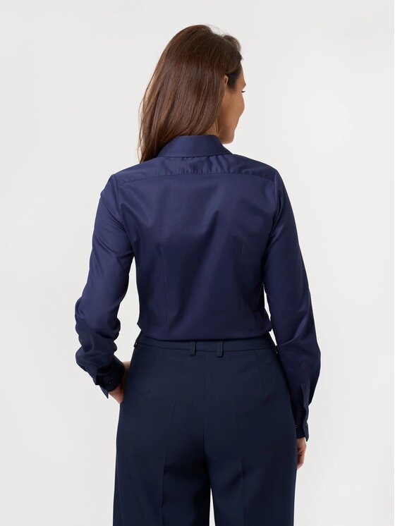 Willsoor Willsoor Koszula 61484 Granatowy Slim Fit