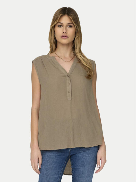 ONLY Blúzka Jette 15213420 Hnedá Regular Fit