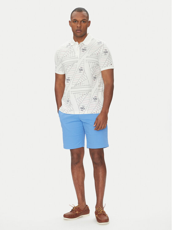 Tommy Hilfiger Tommy Hilfiger Тениска с яка и копчета Sailing MW0MW39309 Екрю Regular Fit