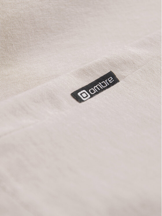 Ombre Ombre S dlouhým rukávem L171 Světle béžová Regular Fit