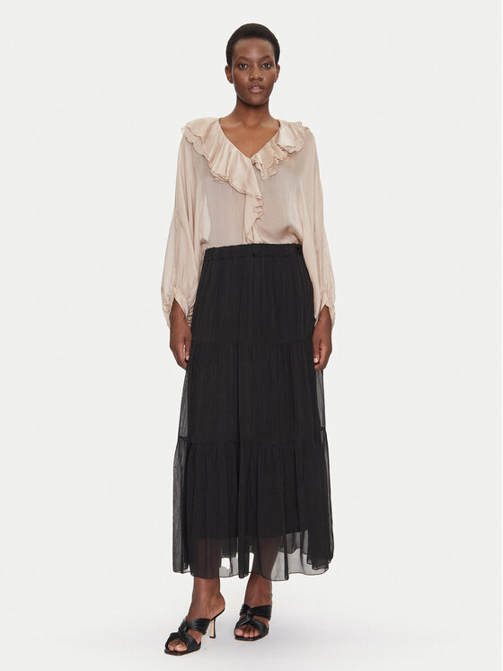 Dixie Dixie Spódnica maxi G207W007A Czarny Regular Fit