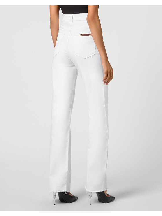 PHILIPP PLEIN PHILIPP PLEIN Jeansy 4065 Bílá