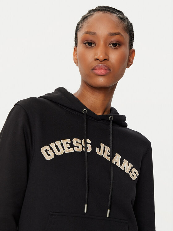 Guess Jeans Guess Jeans Bluza W5RQ17 K68I4 Czarny Regular Fit