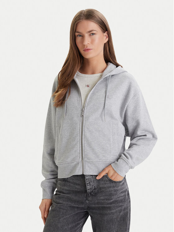 Calvin Klein Jeans Bluză Monogram LV047F208G Gri Relaxed Fit