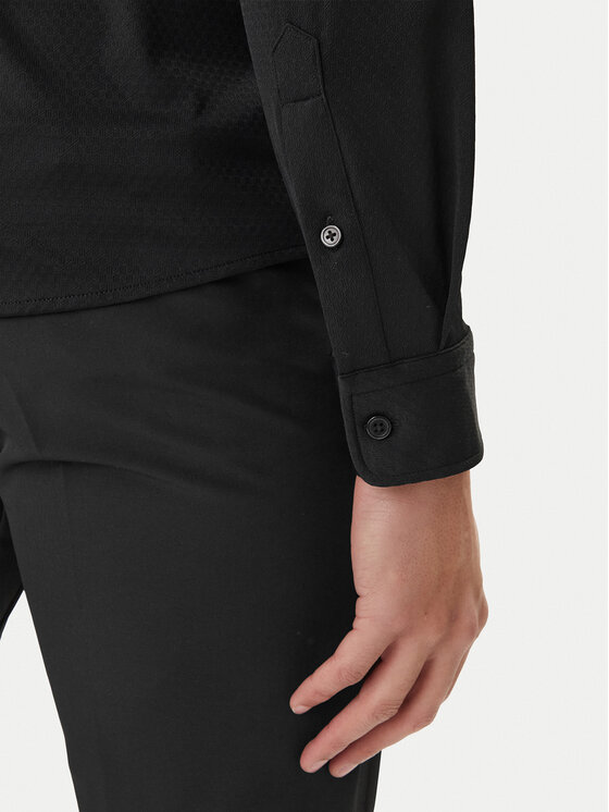 BOSS BOSS Krekls P-Roan 50556796 Melns Slim Fit