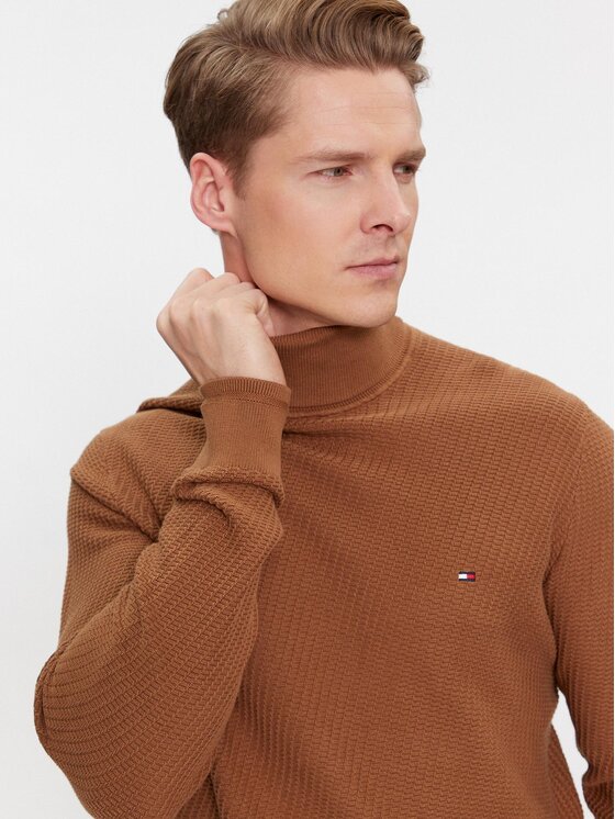 Tommy Hilfiger Tommy Hilfiger Rolák MW0MW33453 Hnědá Regular Fit