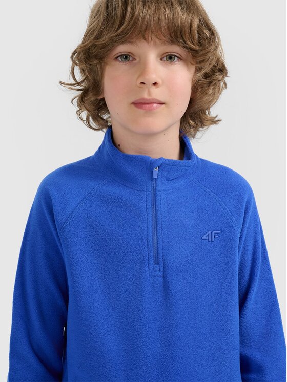 4F 4F Felpa di pile 4FJRAW25UFLEM072-36S Blu Regular Fit