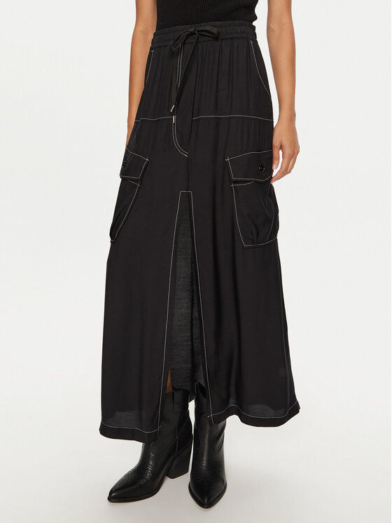PINKO PINKO Fustă midi Gulp 103564 A1WU Negru Regular Fit
