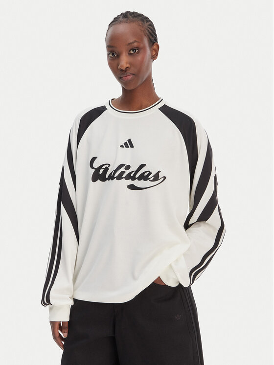 adidas adidas Блузка House Of Tiro KC4007 Білий Loose Fit