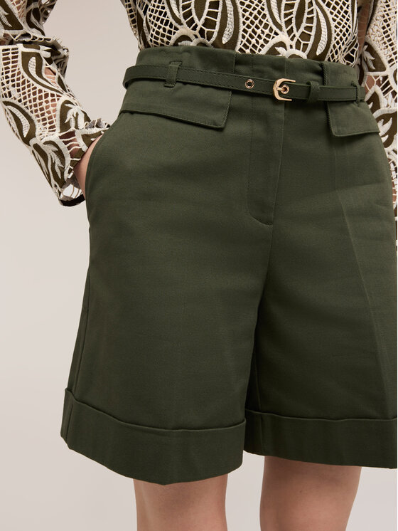 Motivi Motivi Pantaloncini di tessuto P081Q004527N035 Verde Regular Fit