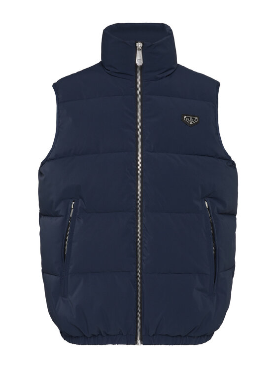 PHILIPP PLEIN PHILIPP PLEIN Kamizelka 23015 Błękitny Regular Fit