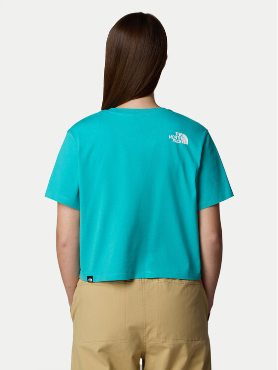 The North Face The North Face T-krekls Simple Dome NF0A87U4 Zils Loose Fit