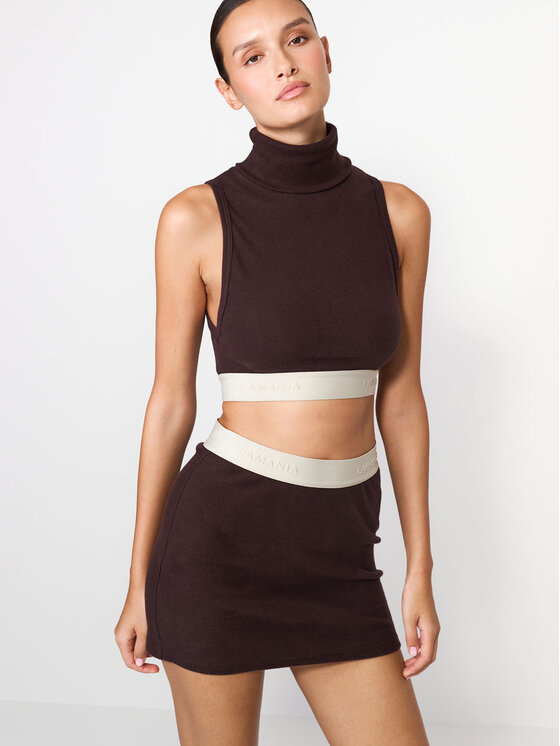 La Mania La Mania Top BELLAROSE Brązowy Basic Fit