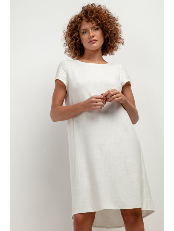 Tessita Tessita Sukienka letnia SUKIENKA_T403_1_S Biały Regular Fit