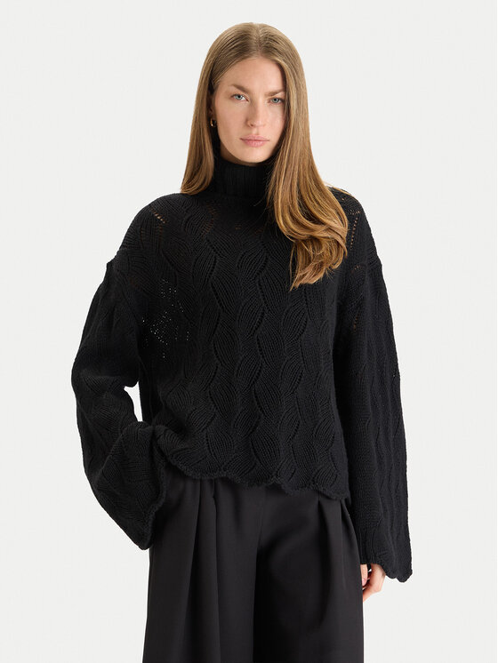 TWINSET TWINSET Rolák 252TT3424 Černá Relaxed Fit