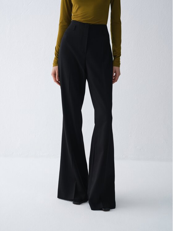La Mania La Mania Spodnie garniturowe NOTTE Czarny Slim Fit