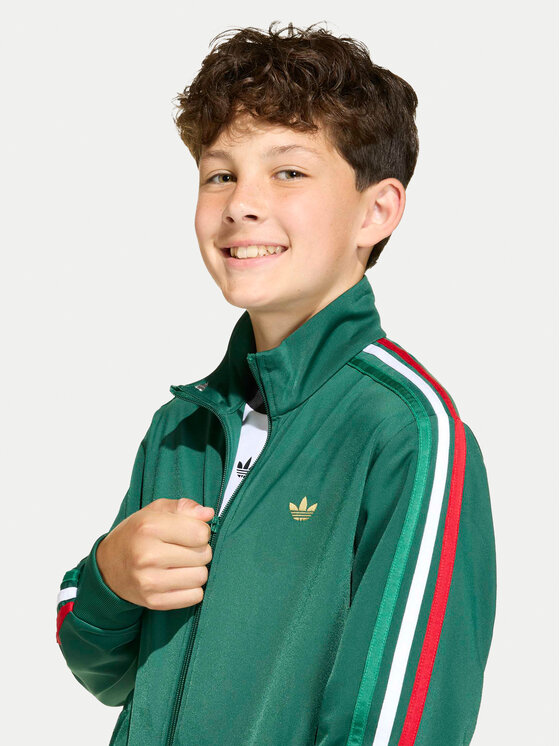 adidas adidas Bluza Firebird KC7051 Zielony Loose Fit