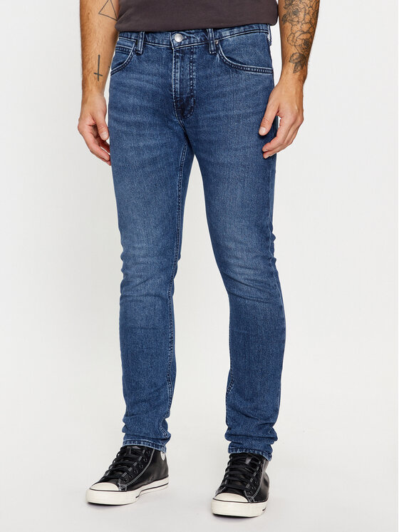 Lee Jeans Hlače 112342252 Mornarsko Modra Slim Fit