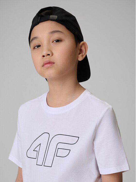 4F 4F T-shirt 4FJRSS26TTSHM3599-10S Bianco Regular Fit