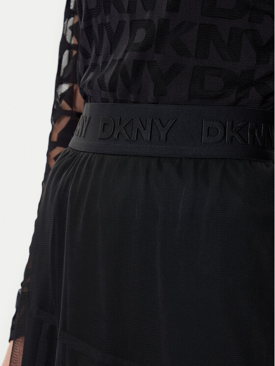 DKNY DKNY Midi szoknya P5GG7CMD Fekete Regular Fit