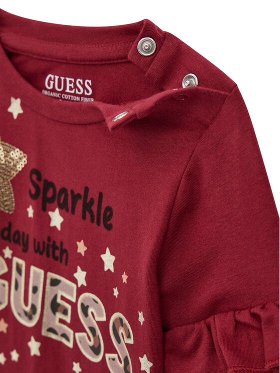 Guess Guess Trenirka komplet H5BW07 KAVN4 Bordo rdeča Regular Fit