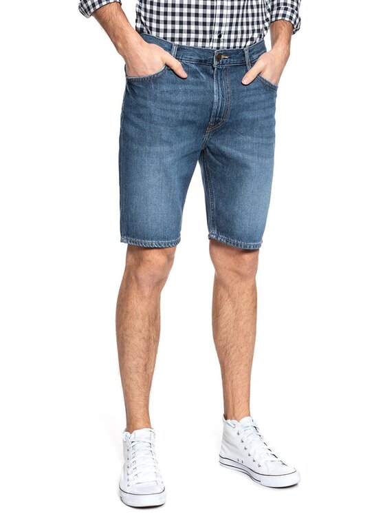 Lee Lee Pantaloncini di jeans RIDER SHORT Blu Slim Fit