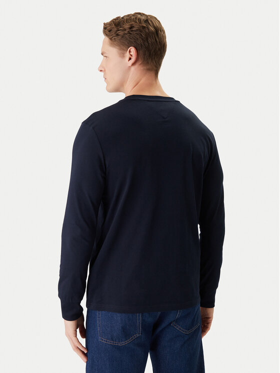 Tommy Hilfiger Tommy Hilfiger Pikkade varrukatega T-särk Brand Love Ls Tee MW0MW41454 Tumesinine Slim Fit