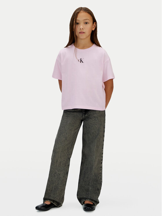 Calvin Klein Jeans Calvin Klein Jeans T-krekls Logo IG0IG02136 Rozā Boxy Fit