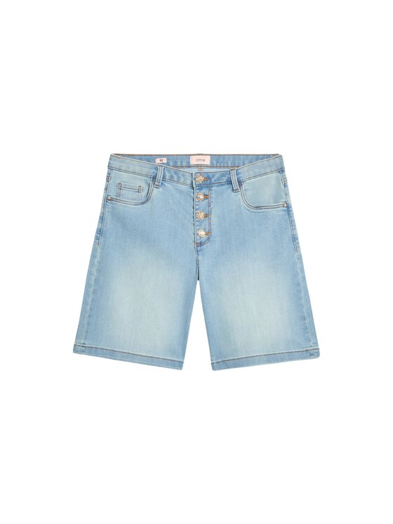 Oltre Oltre Pantaloncini P561R008496N024 Turchese Baggy Fit