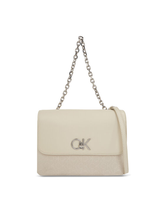 Geantă Calvin Klein Re-Lock Double Gusett Bag_Jcq K60K611877 Écru