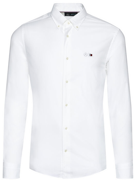Tommy Hilfiger Tailored Tommy Hilfiger Tailored Camicia MERCEDES-BENZ Stretch Oxford TT0TT08304 Bianco Regular Fit