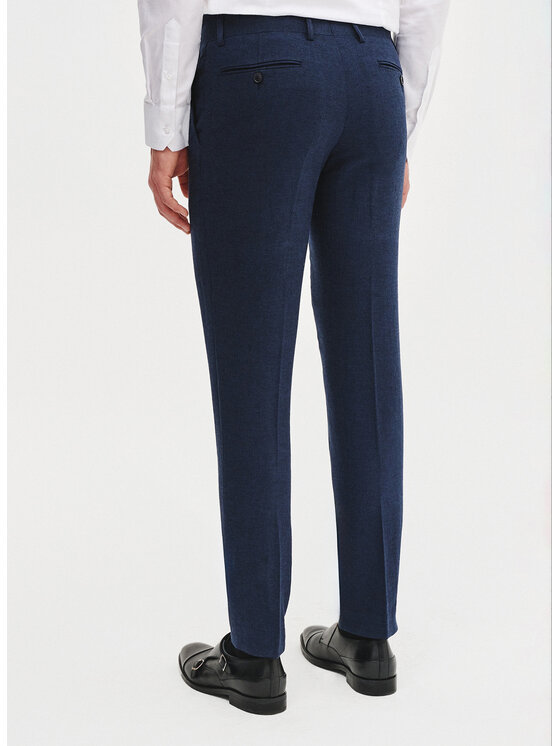 Pako Lorente Pako Lorente Spodnie garniturowe P25SF-6G-021 Granatowy Slim Fit