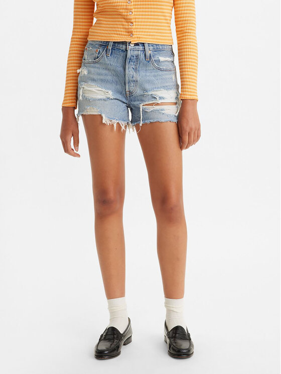Levi's Džínsové šortky 501 563270314 Modrá Slim Fit