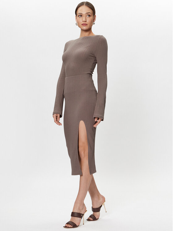 Gina Tricot Gina Tricot Midi szoknya 18687 Bézs Regular Fit