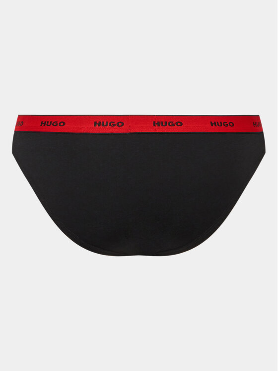 HUGO Hugo Set 3 perechi de chiloți de damă clasici 50480157 Negru