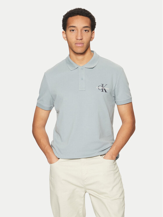 Calvin Klein Jeans Calvin Klein Jeans Tricou polo Monologo J30J325664 Albastru Regular Fit