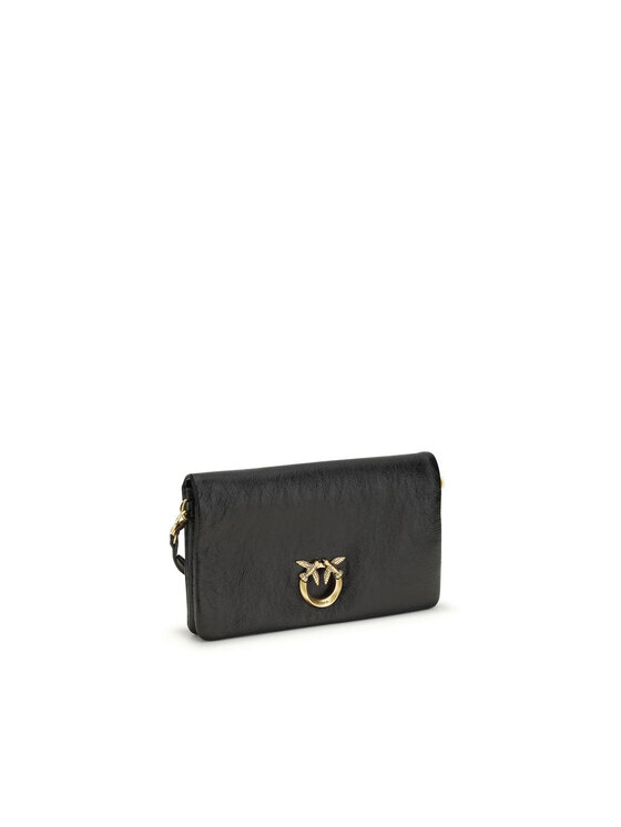 PINKO PINKO Torebka Black Goatskin Shoulder Czarny