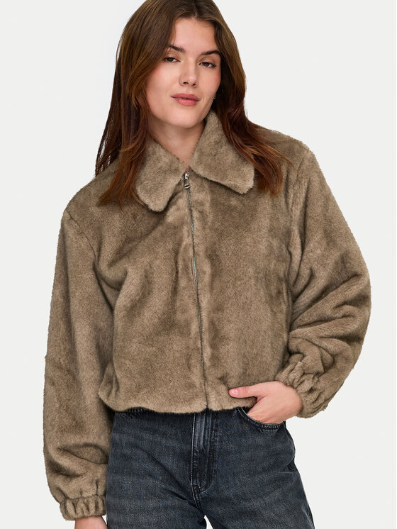 ONLY ONLY Futro Madelina 15373155 Beżowy Regular Fit