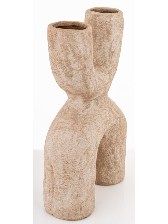 MIAhome MIAhome Wazon ceramiczny 50,5x25,5x11 cm CAXITTA iks duży Brązowy
