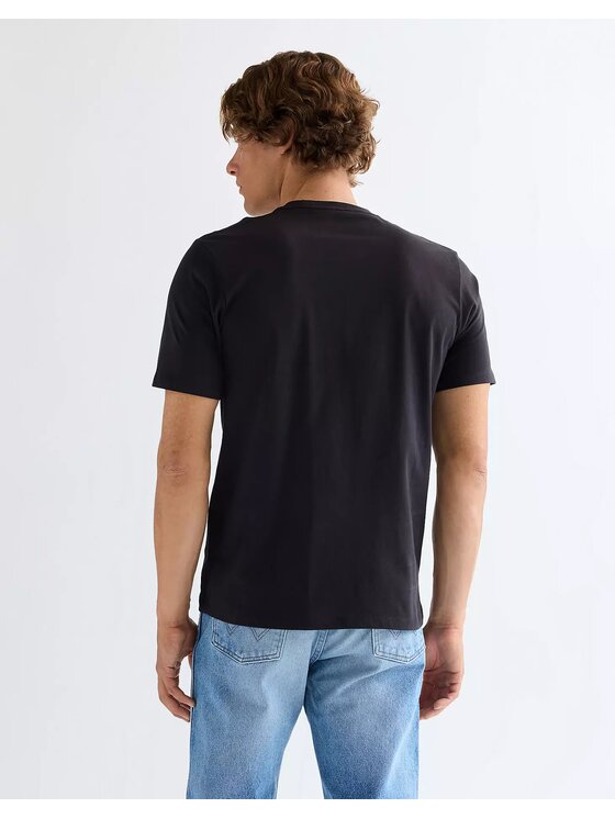 Wrangler Wrangler T-Shirt AMERICANA TEE Czarny Regular Fit