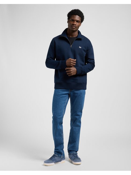 Lee Lee Bluza Half Zip Sws Granatowy Regular Fit