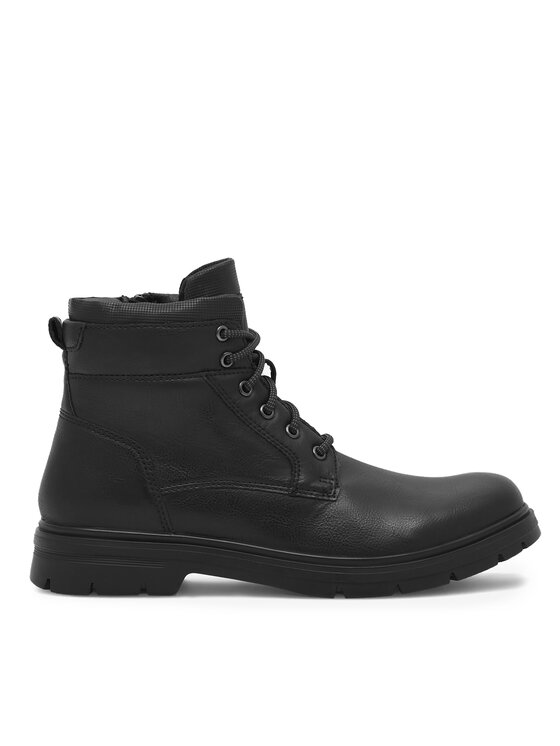 Lanetti Lanetti Schnürstiefeletten BENGAL-01 MBS Schwarz