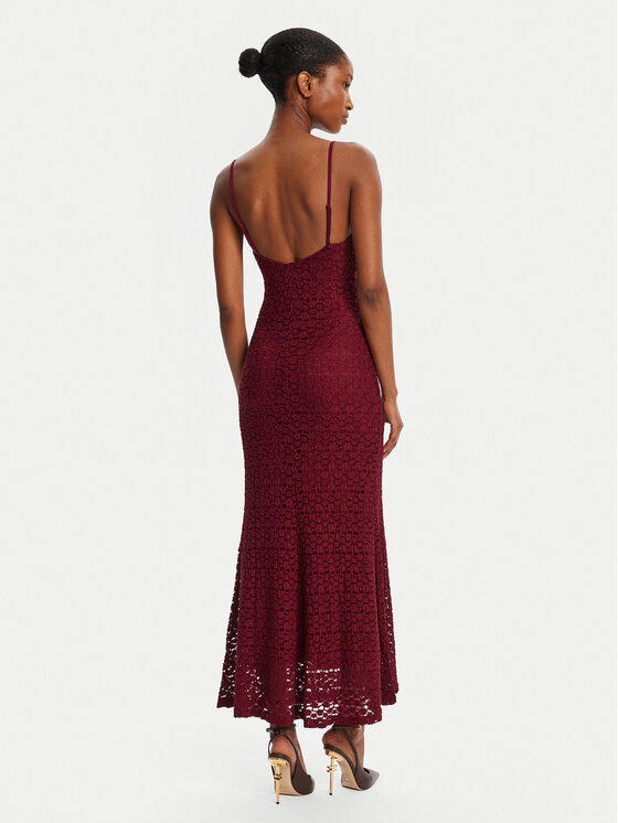 Bardot Bardot Koktélruha Adoni Mesh 57998DB1 Bordó Regular Fit