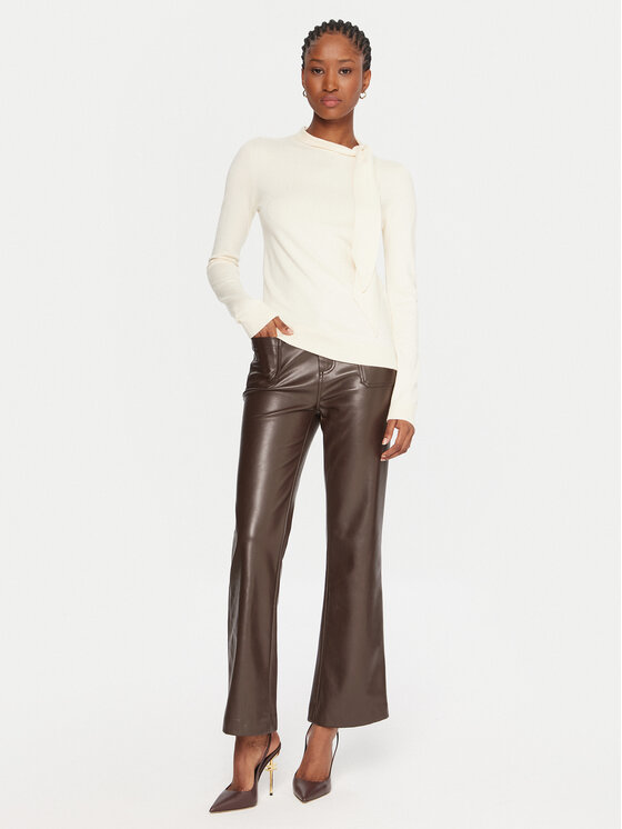 Gaudi Gaudi Pantaloni in similpelle 521FD28002 Marrone Straight Fit
