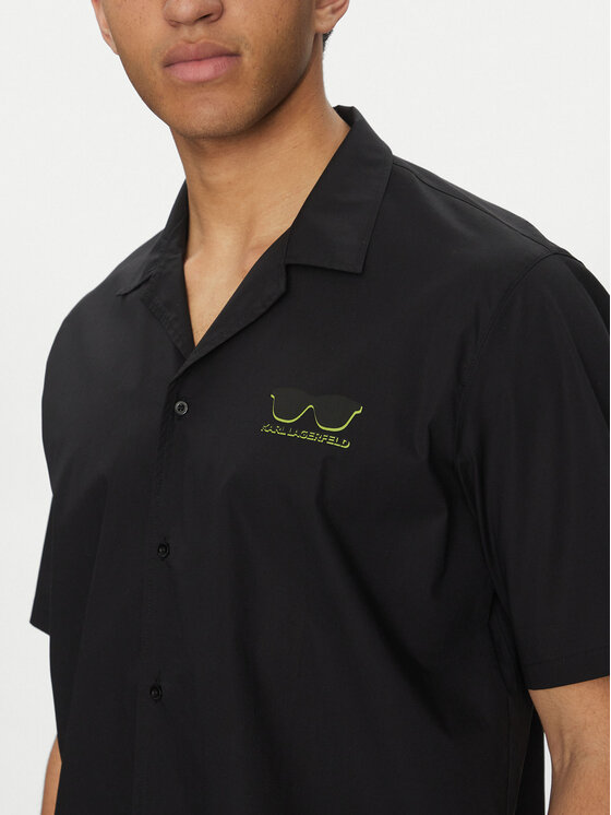 KARL LAGERFELD KARL LAGERFELD Koszula 605443 552600 Czarny Relaxed Fit