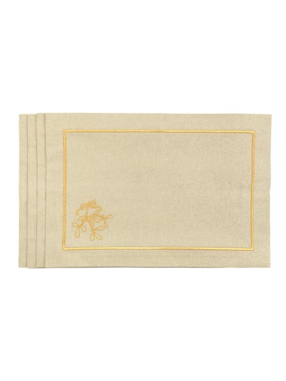 Roseberry Home Roseberry Home Podkładka na stół Mistletoe Goldenline Złoty