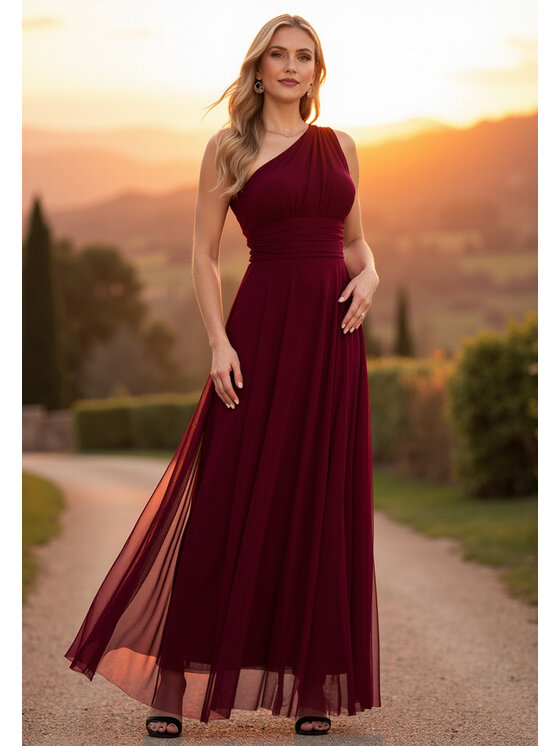 FIGL FIGL Abito da sera M1172 Bordeaux Flared Fit