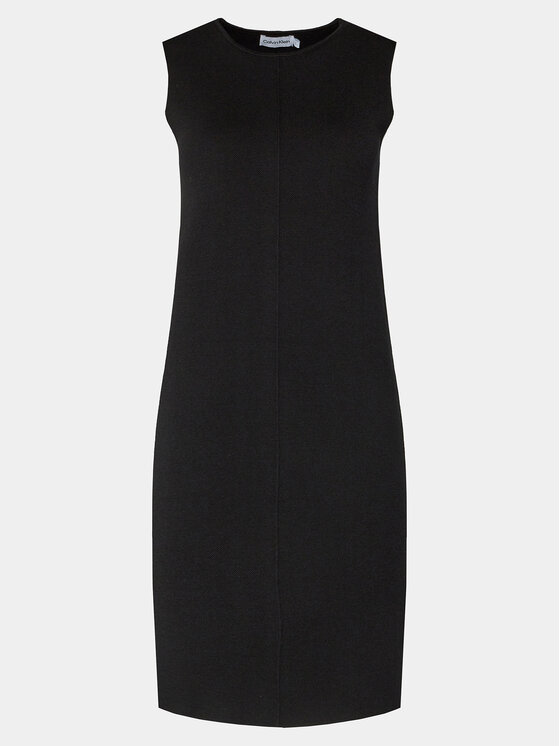 Calvin Klein Calvin Klein Sukienka dzianinowa Extra Fine Wool Shift Dress K20K206899 Czarny Regular Fit